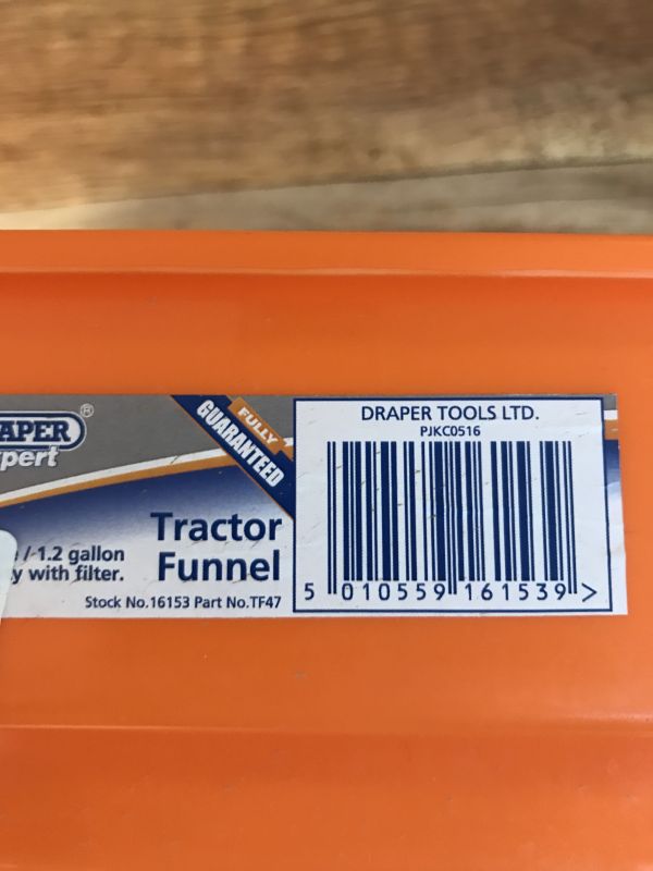 Draper tractor funnel