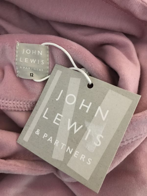 John Lewis Pink Hooded Top