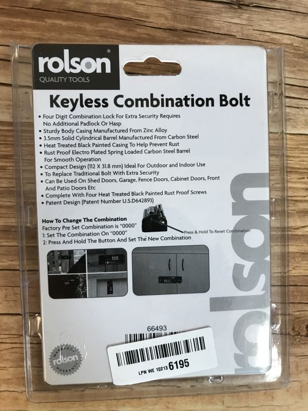 Rolson combination bolt