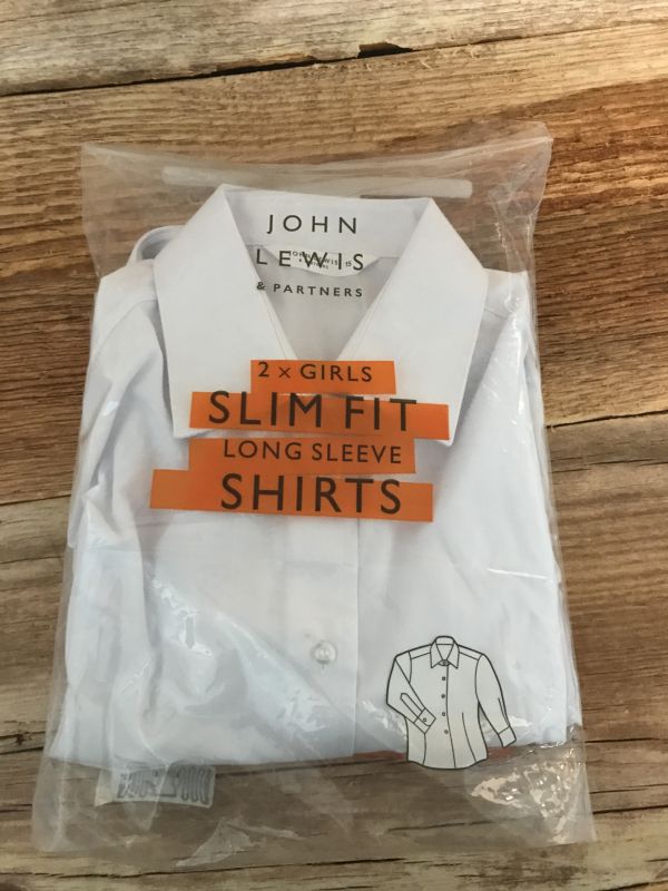 John Lewis 2 Slim Fit White Shirts