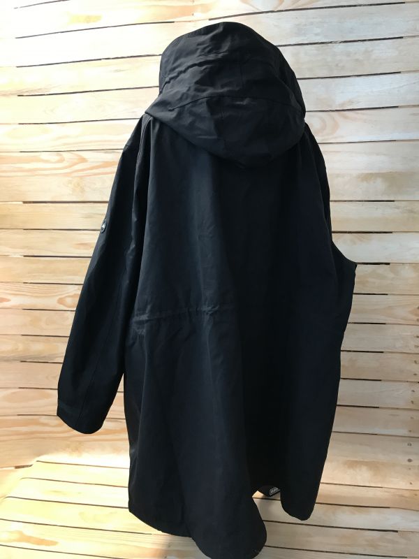 Black parka coat