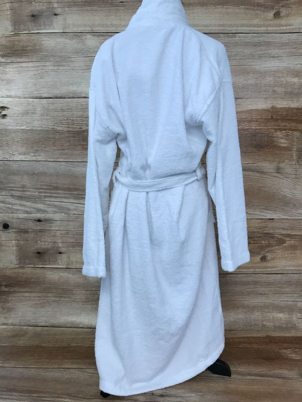White Dressing Gown with Tie Belt