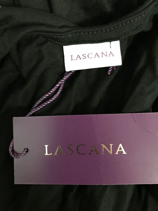 Lascana Black and Floral Print Jumpsuit