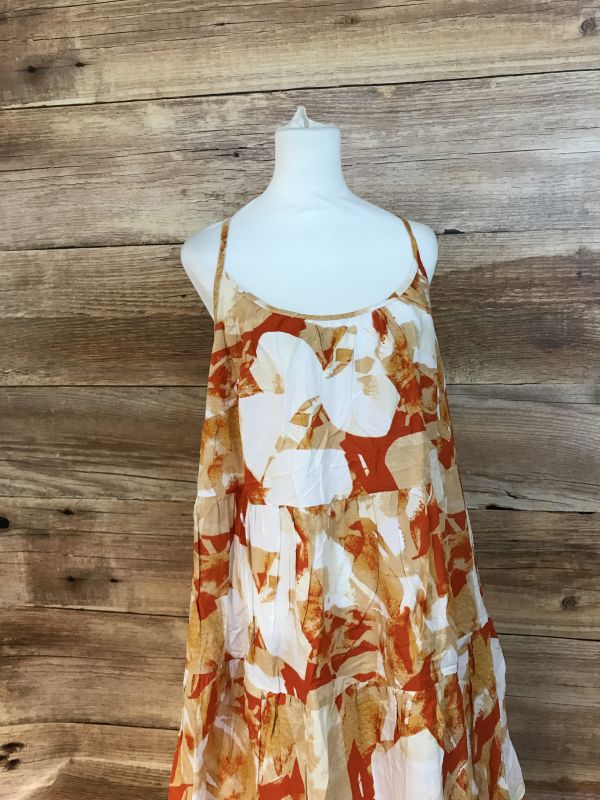 Orange pattern maxi dress