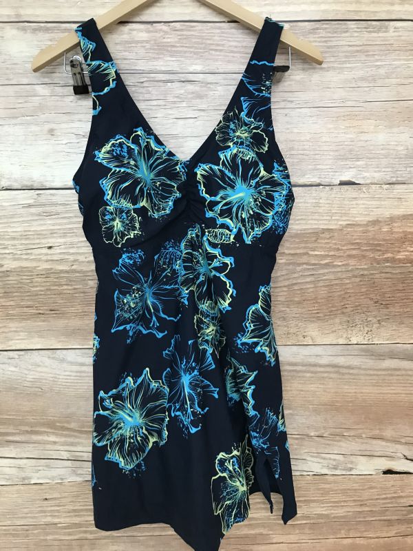 BonPrix Selection Blue and Yellow Print Swim Dress