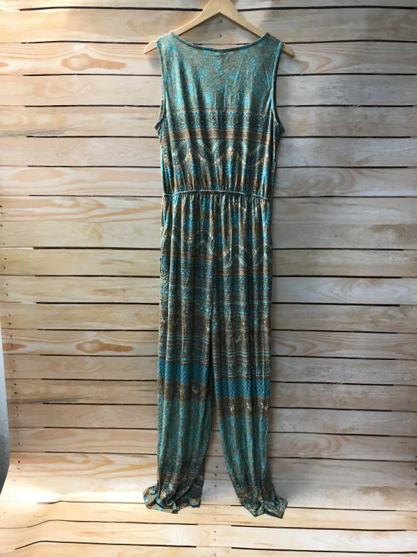 Turquoise pattern jumpsuit