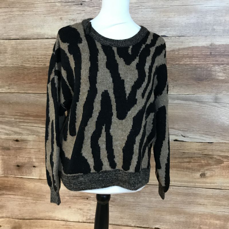 Brown zebra print jumper