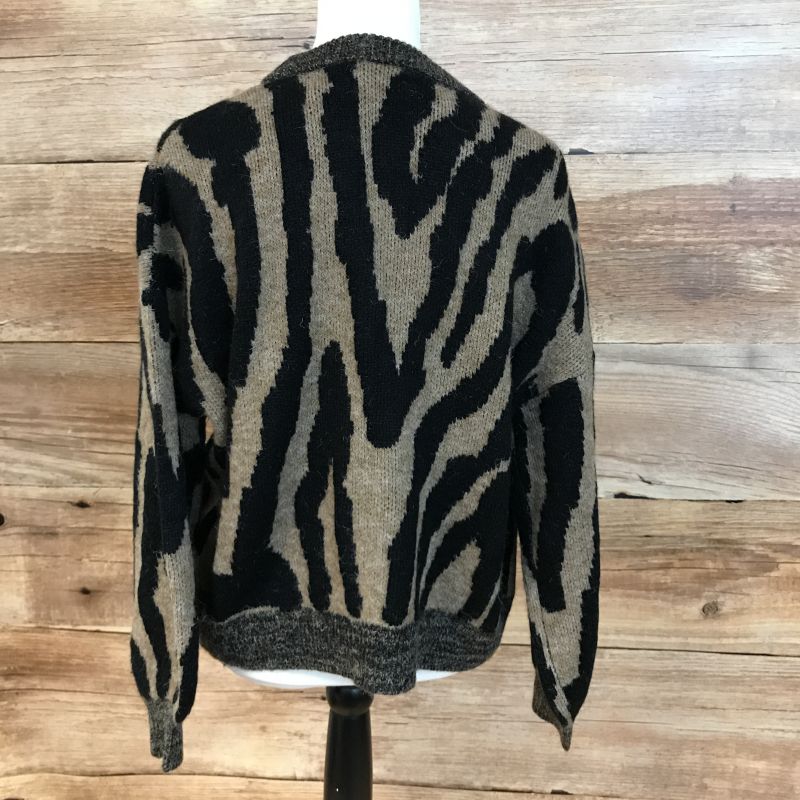 Brown zebra print jumper