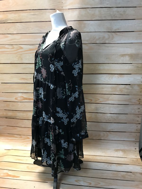 Black floral dress