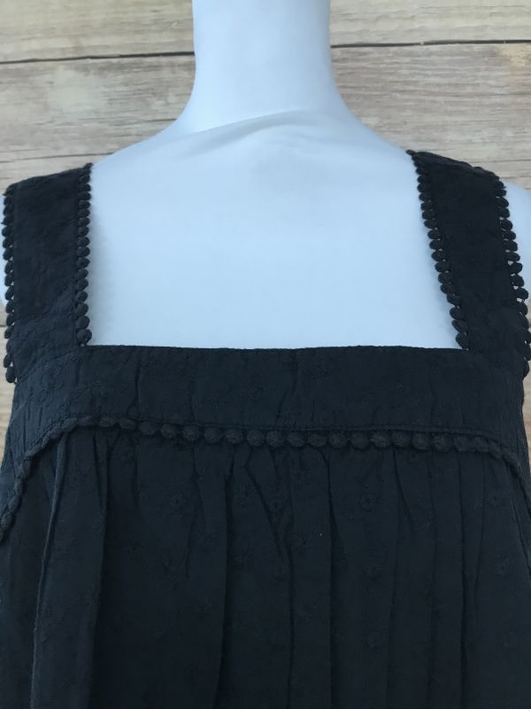 BPC Black Embroidery Vest Top