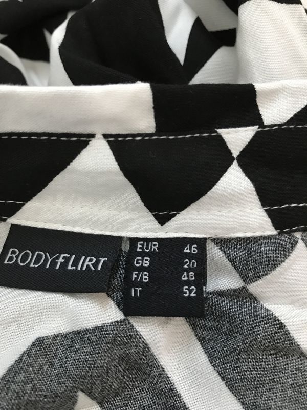BodyFlirt Black and White Pattern Blouse