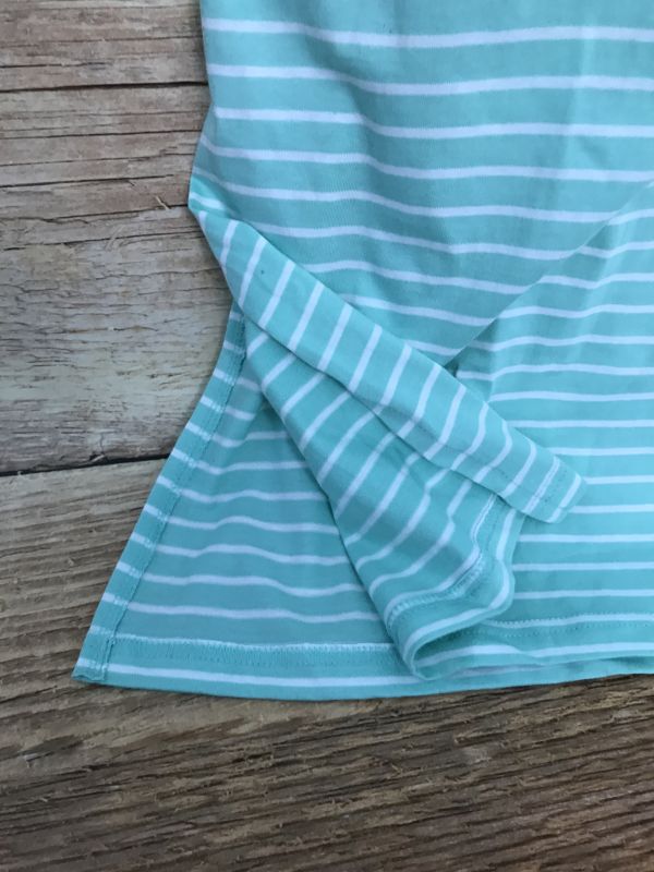 Turquoise Green and White Stripe Night Dress