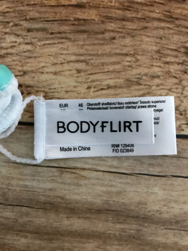 Body Flirt Stripe/Tropical Print Swimsuit