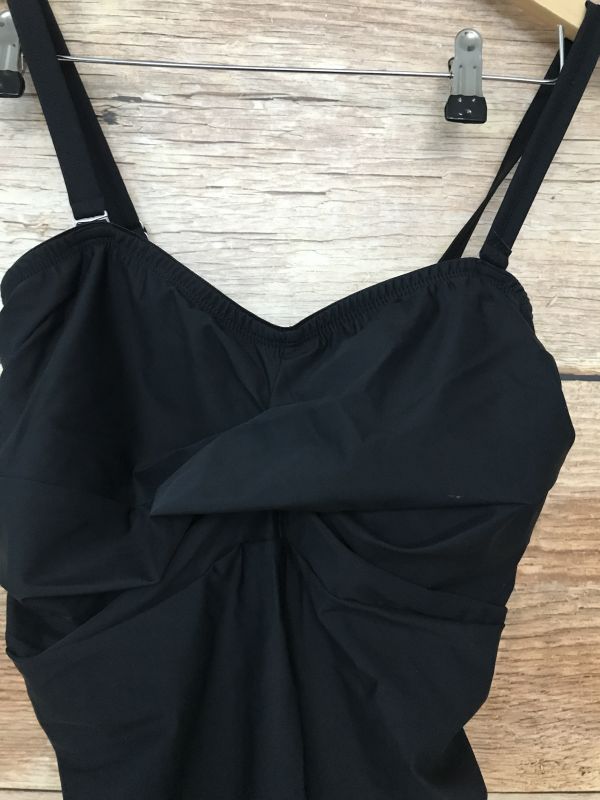 Black Ruffled Swimsuit