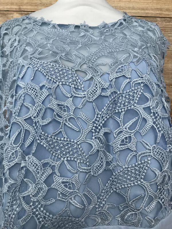 BonPrix Blue Lace Bodice Dress