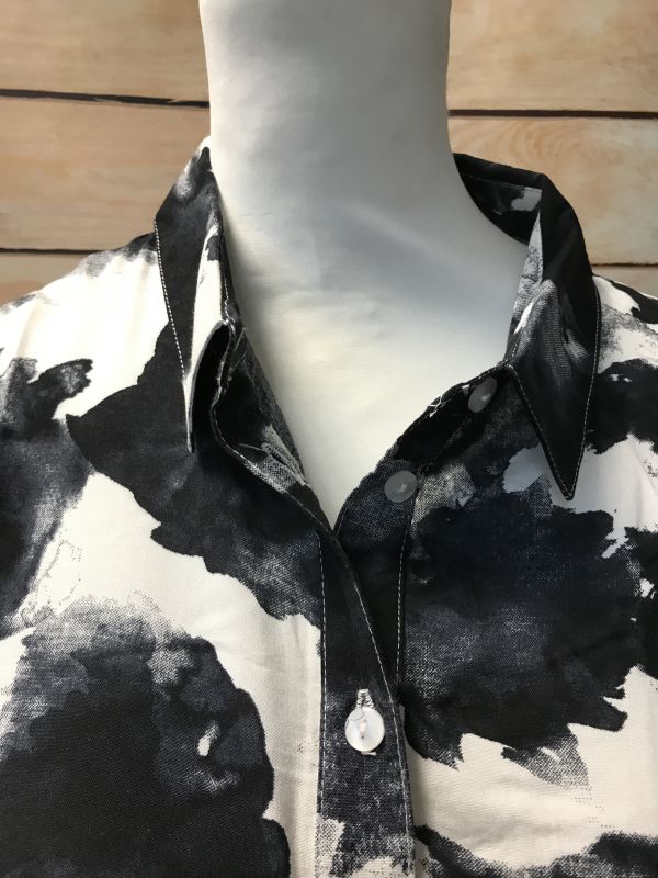 Black and white blouse