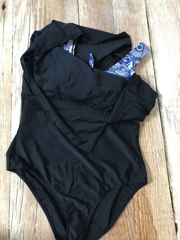 Bon Prix Black Paisley Swim Dress