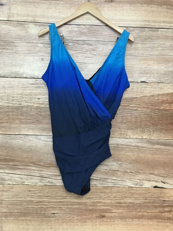 Bon Prix Blue Wrap Shaper Swimsuit