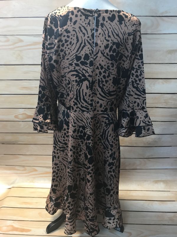 Brown and black animal print dress