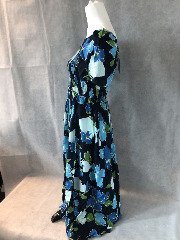Blue floral dress