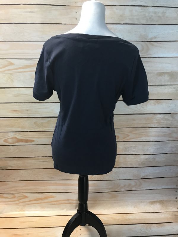 Navy Square Neck T-Shirt