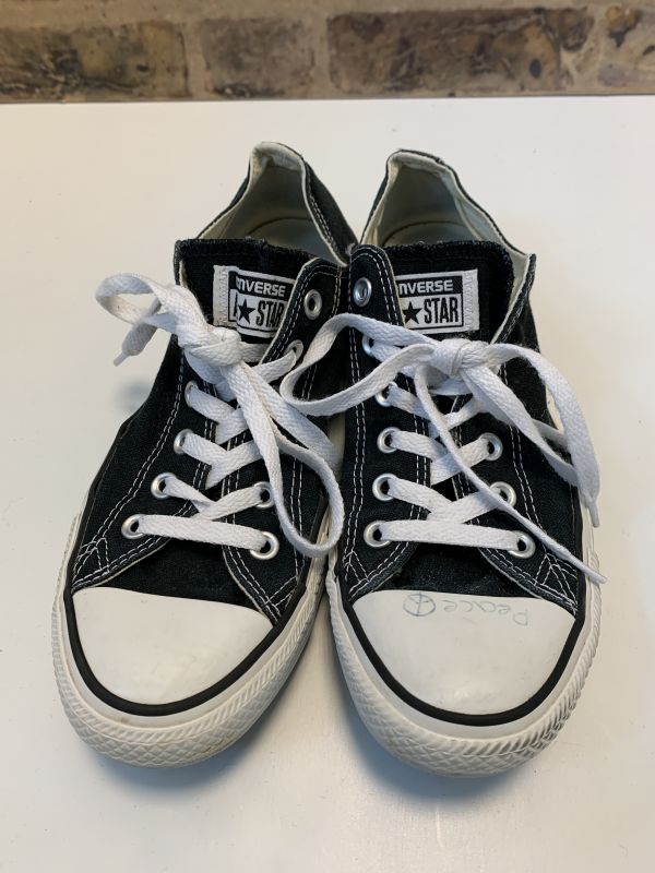 Vintage Converse Black All Star Oxford Trainers Core OX Unisex Low Top Sneakers UK7.5