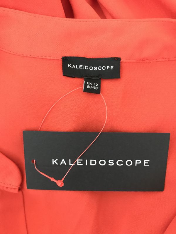 Kaleidoscope Sunset Orange Sleeveless Dress with Belt