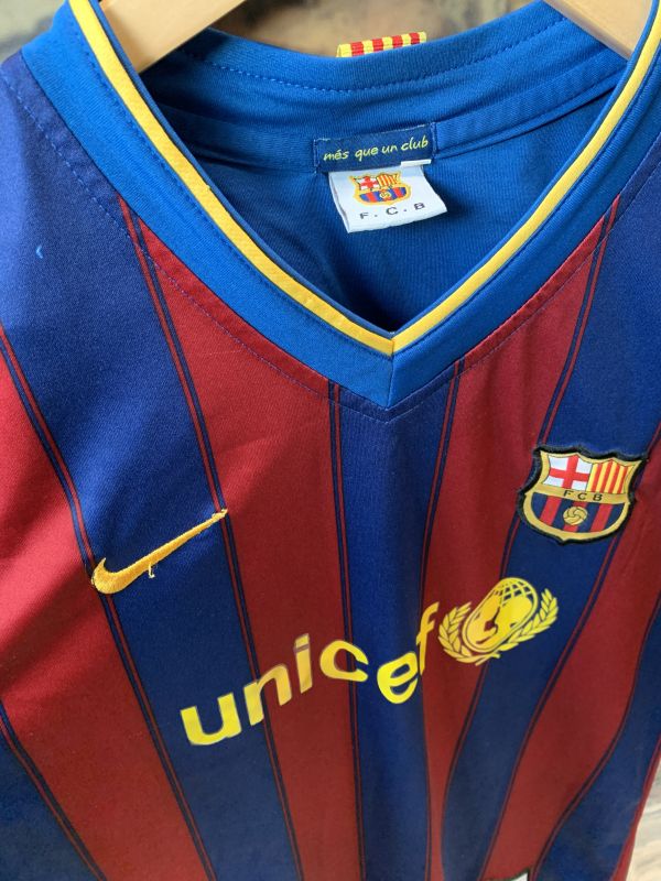 Vintage FCB UNICEF FC Barcelona Jersey Home Football Shirt Soccer Teamwear Training Wear M
