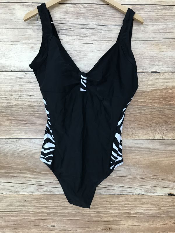 Black and white swimsuit