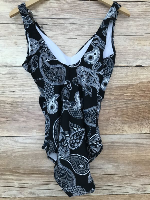 BPC Black & White Paisley Print Swimsuit