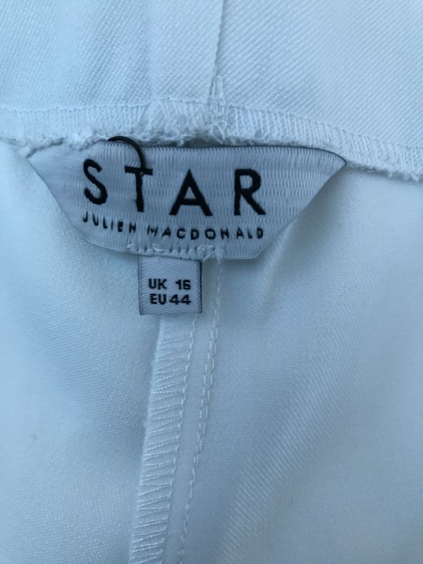 STAR Julien Macdonald White Trousers