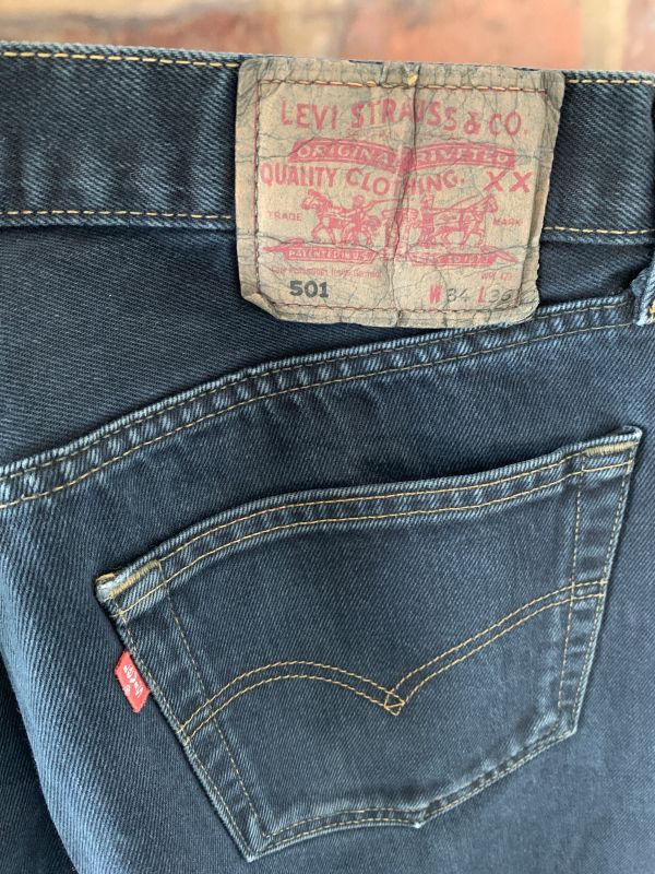 Vintage Levis 501 High Waisted Washed Blue Jeans