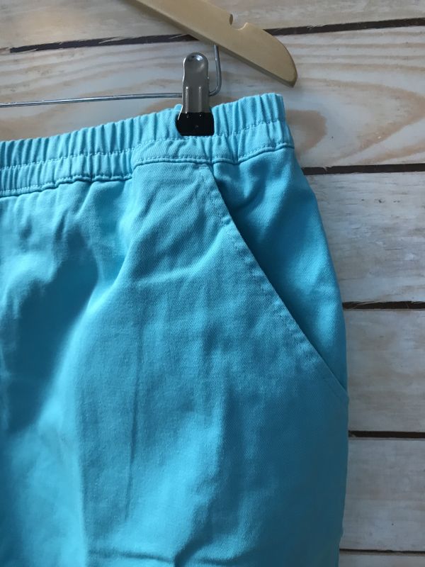 Turquoise denim skirt