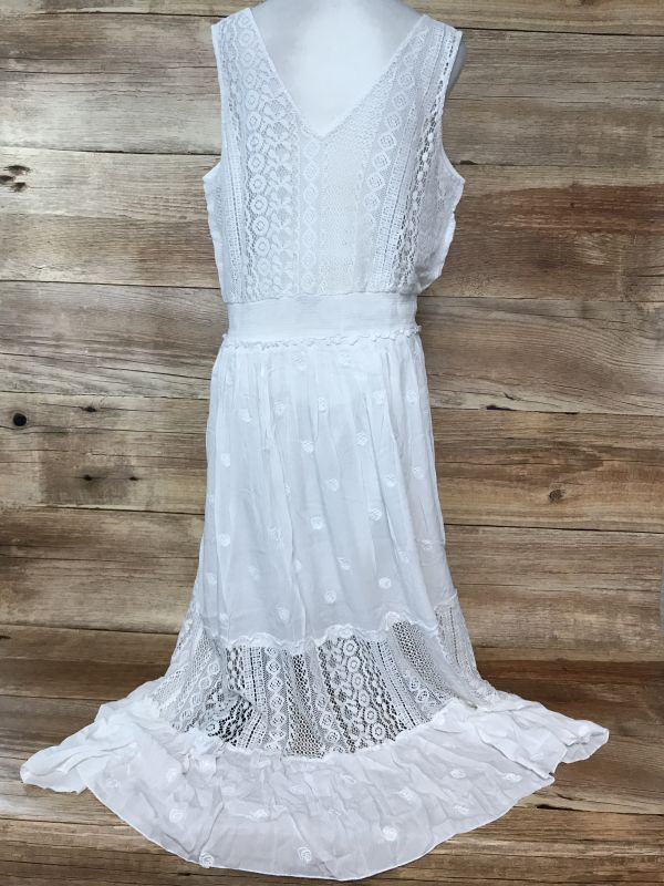 Kaleidoscope White Netted Maxi Dress