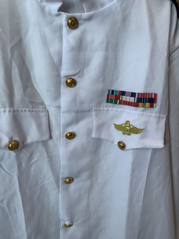 Adult Naval Officer Uniform Captain Fancy Dress Costume