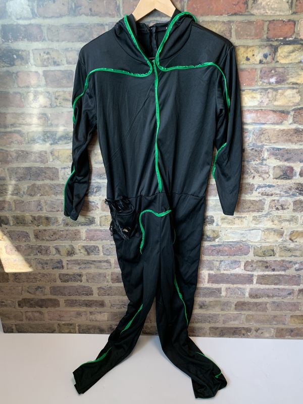 Green Led Stick Figure Jumpsuit Adult Costume