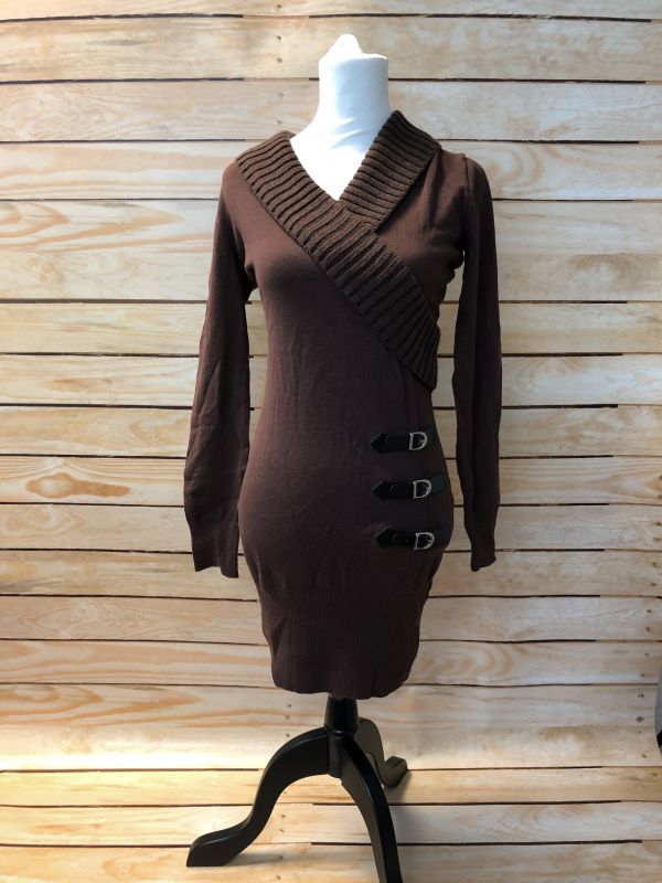 Brown jumper dress