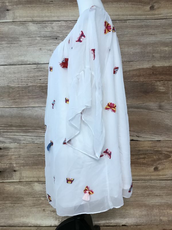 Together White & Butterflies Top