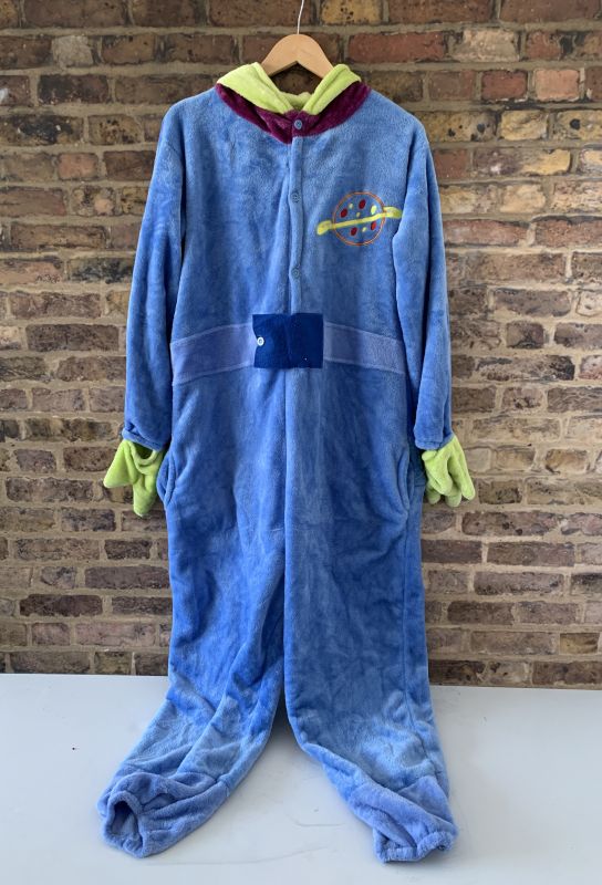 Adult Toy Story The Squeeze Toy Aliens Little Green Men Onesie Fleece Dressing Gown M