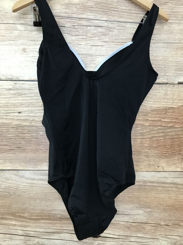 BonPrix Collection Black Swimsuit with White Trim