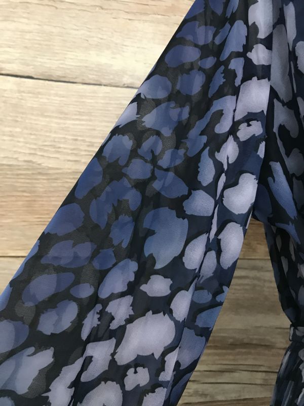 Kaleidoscope Blue Animal Print Pleat Dress
