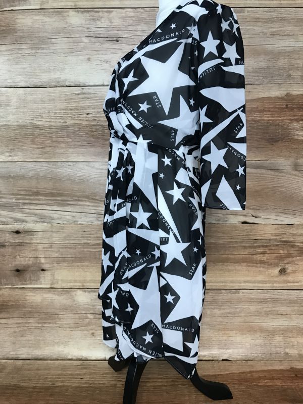 Star by Julien Macdonald Black and White Star Wrap Dress