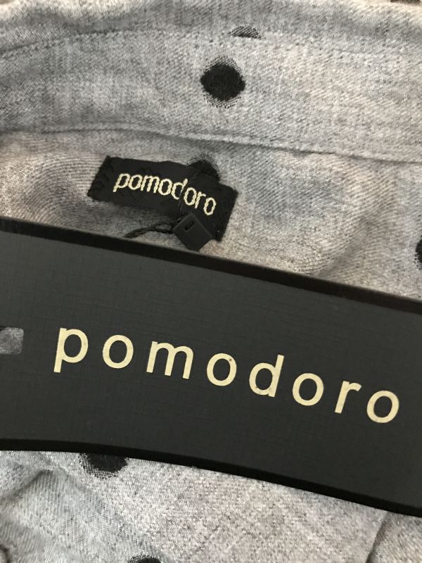 Pomodoro Grey Shirt with Black Spots