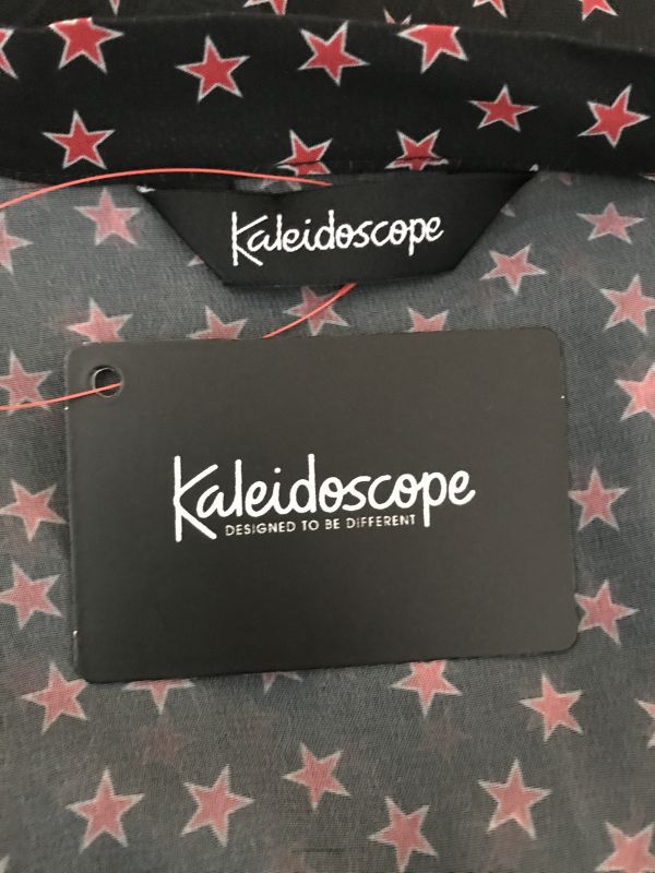 Kaleidoscope Black Ruffle Shirt with Red Star Print