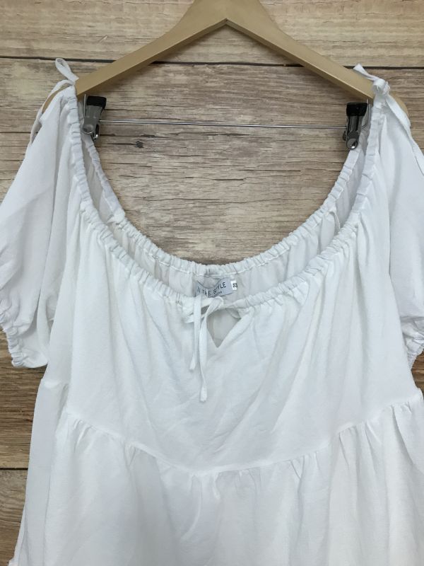 In The Style White Bardot Style Top