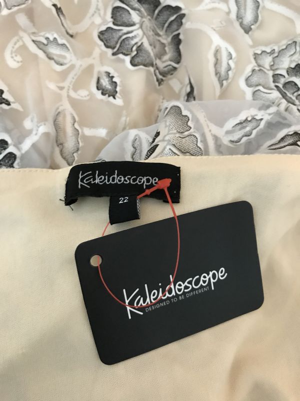Kaleidoscope Grey and Beige Frill Dress