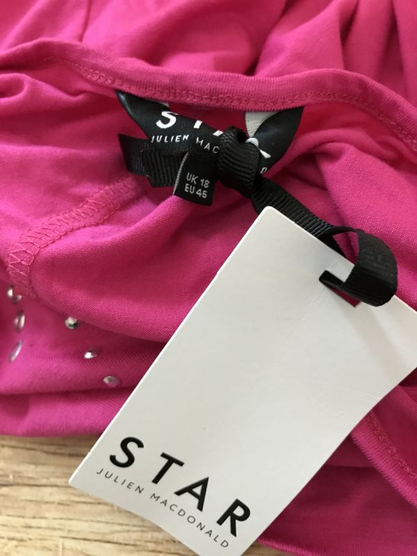 Star by Julien Macdonald Hot Pink Jersey with Silver Detailing