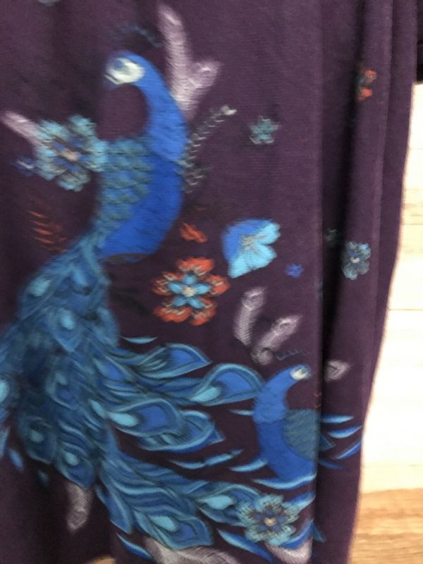Kaleidoscope Purple Peacock Print Snood Dress