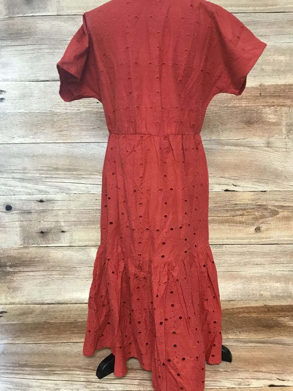 Kaleidoscope Red Broderie Tiered Dress