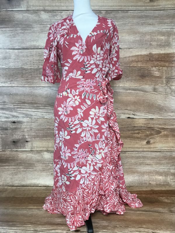 Pomodoro Red Floral Print Wrap Dress